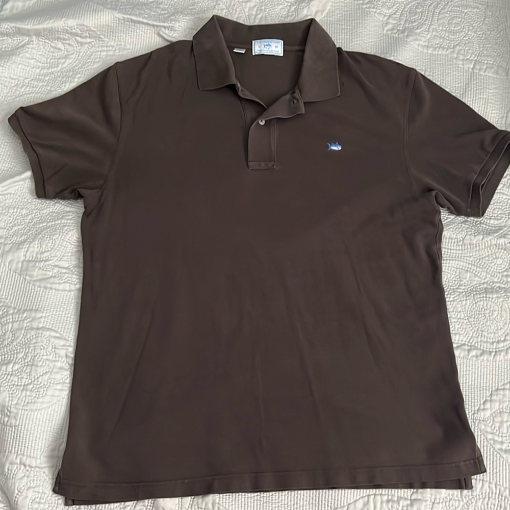 Southern Tide Polo Shirt-Brown-L/40